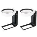 2X Magnifying Glass with Light and Stand, Hands Free Handheld 6X 25X Adjustable Folding Magnifier with LED Lighted.