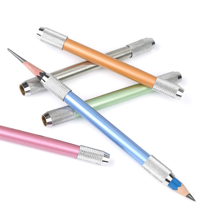 Metal%20Double%20Head%20Color%20Pencil%20Extender%20Adjustable%20Holder%20Sketch%20School%20Office%20Painting%20Art%20Supplies%20Writing%20Tool%20-%20Image%203