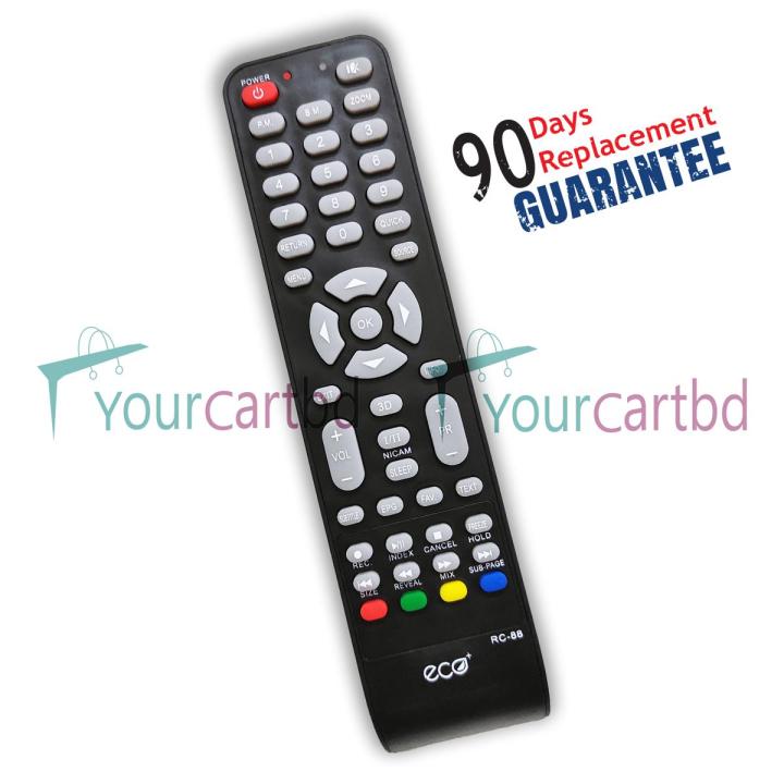 Eco Plus  Rc-88 Eco+ Rc-88 Lcd Led Tv Remote Control - Netflix Subscription