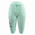 Women's Solid Color Sports Yoga High Waist Draw Rope Capri Pants Harem Yoga Pants for Men. 