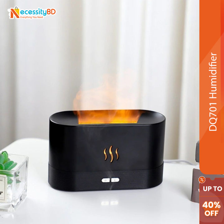 DQ701 Flame Effect Air Humidifier. Oil Fragrance Aromatherapy Diffuser with Night Light