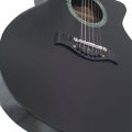 BK-100B New Black Acoustic Guitar Bundle with Gig Bag, Picks, Strap, Capo, Strap Lock, and Pick Holder.