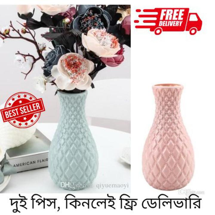 Plastic flower vases household decorative flower vase 2psc