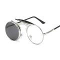 【linfang store】(NEW)Retro Vintage Gothic Round Flip Sunglasses. 