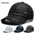 Mountain hat man outdoor sports anti baseball cap middle-aged and elderly men summer mesh tan hat letter breathable travel sun hat Deng.