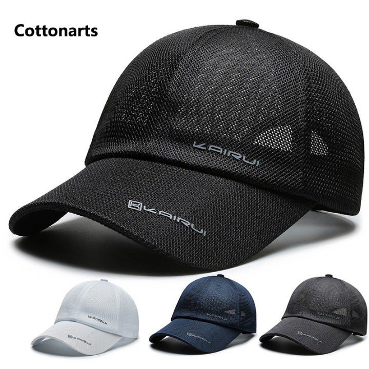 Mountain hat man outdoor sports anti baseball cap middle-aged and elderly men summer mesh tan hat letter breathable travel sun hat Deng