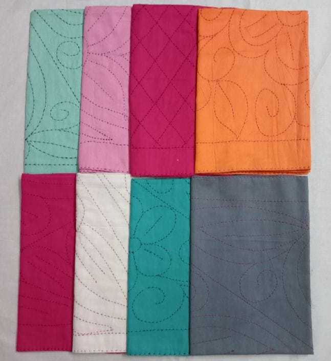 Combo Pack of 6 Pieces Baby Nokshi Katha - Multicolor