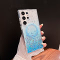 【Bestseller Alert】 Olige Case For Galaxy S22 Plus S22 Ultra S23 Plus S23 Ultra S23 FE S24 Plus S24 Ultra S25 Plus S25 Ultra New 2-in-1 Gradient Glitter Drip Magnetic Phone Case Back Cover.