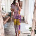 Fashion Sexy Deep V Draped Shirt Long Dress Casual Lady Button Slit Bandage Beach Dress Women Elegant Short Sleeve Party Dresses.