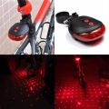 Hot! 1PC/2PCS Bicycle Bike Safety Warning Led light bicycle laser lights LED Flashing Lamp Tail Light Rear Cycling 5 LED+2 Laser. 