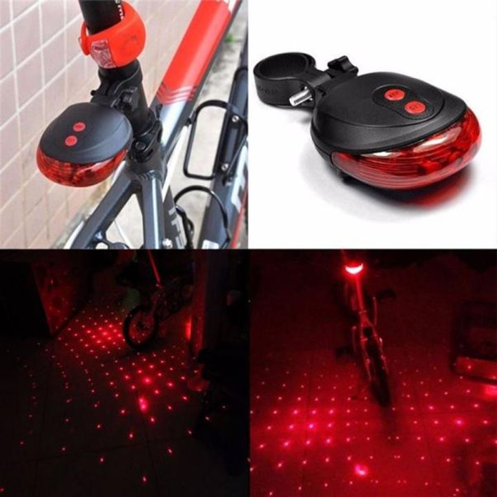 Hot!%201PC/2PCS%20Bicycle%20Bike%20Safety%20Warning%20Led%20light%20bicycle%20laser%20lights%20LED%20Flashing%20Lamp%20Tail%20Light%20Rear%20Cycling%205%20LED+2%20Laser%20-%20Image%204
