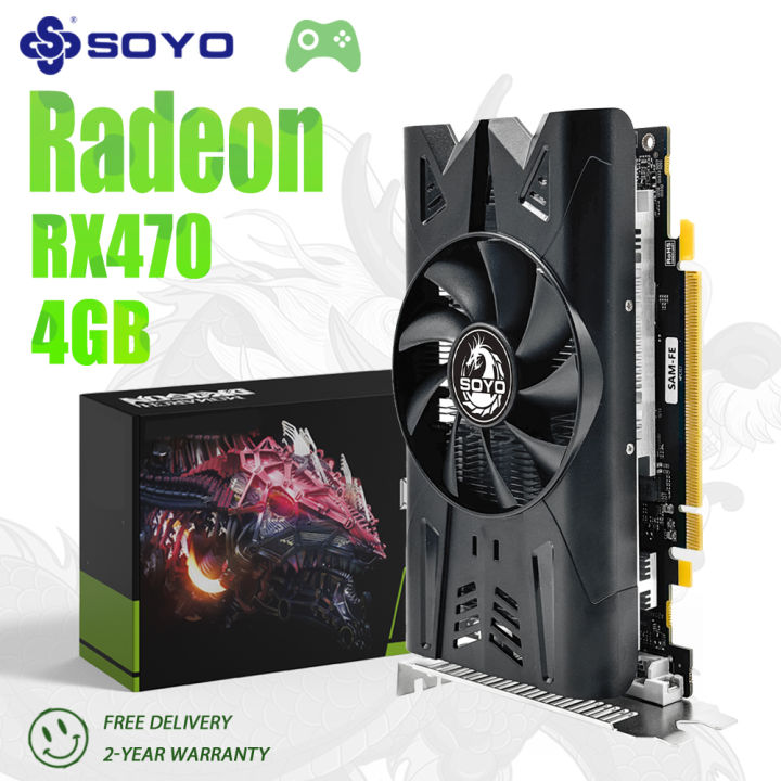 Rx470 Module SOYO New AMD RX470 4GB gaming graphics card GPU 256BIT GDDR5 PCI-E3.0 ...