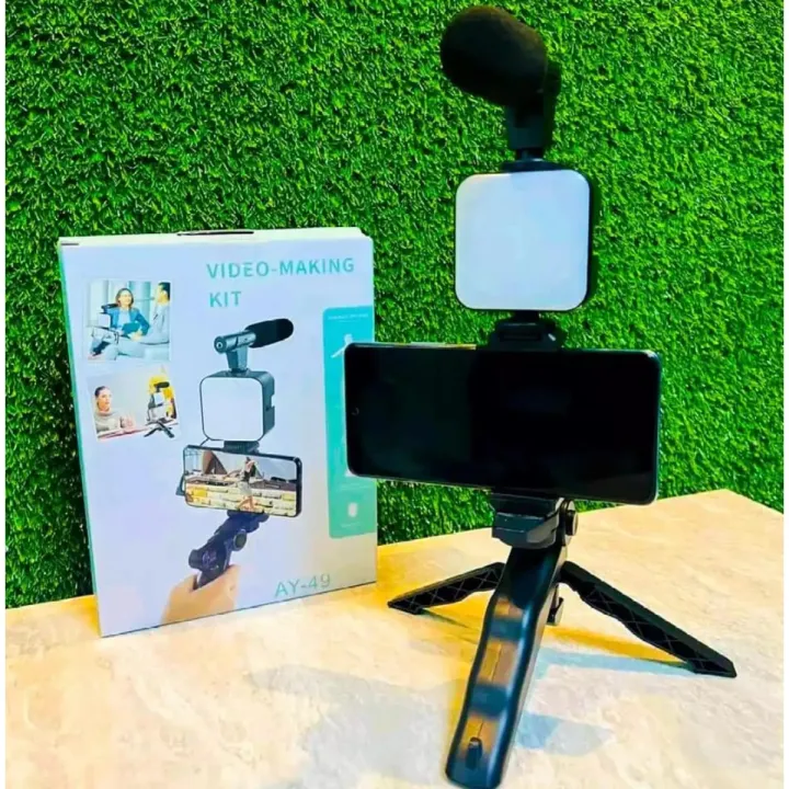 AY-49%20/%20AY-49X%20Phone%20Vlog%20Tripod%20Vlogging%20Kits%20Live%20Selfie%20Fill%20Light%20Integration%20With%20Remote%20Control%20Microphone%20Led%20Light%20-%20Image%203