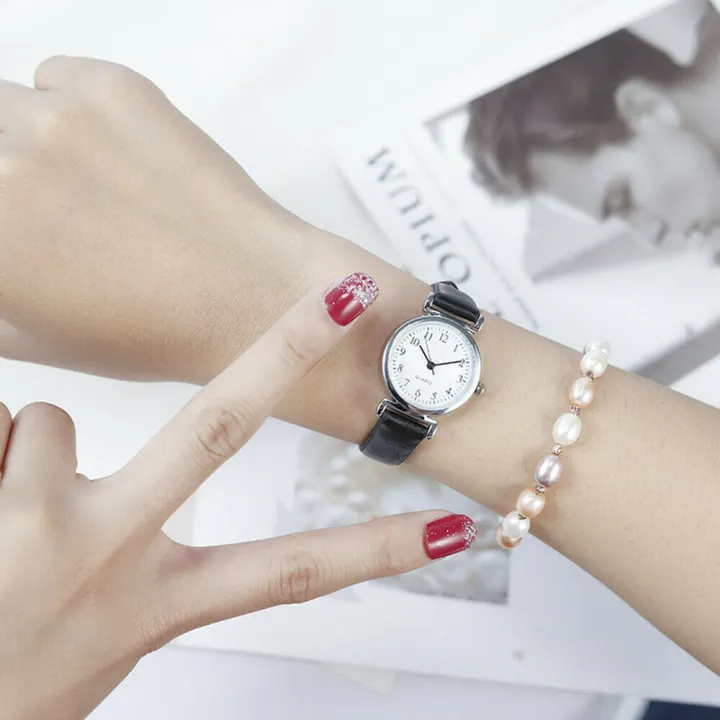 Women%20Fashion%20Vintage%20Small%20Dial%20Watch%20Sweet%20Leather%20Strap%20Casual%20Women's%20Watches%20Bracelet%20Quartz%20Ladies%20Watch%20Girl%20Clock%20Wrist%201Pcs%20-%20Image%203