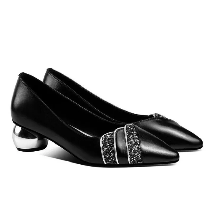 women%20classic%20pointed%20toe%20pu%20leather%20slip%20on%20high%20heel%20shoes%20lady%20cool%20black%20office%20heel%20pumps%20zapatos%20de%20mujer%20a6512%20-%20Image%203