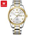 "Olevs 5563 Stainless Steel Analog Wrist Watch For Men. 