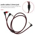90 Degree 3.5mm Male to 2 RCA Male Cable Right Angle Stereo AUX Y Splitter Cord Microphone Jack Plug for Laptop 1M. 
