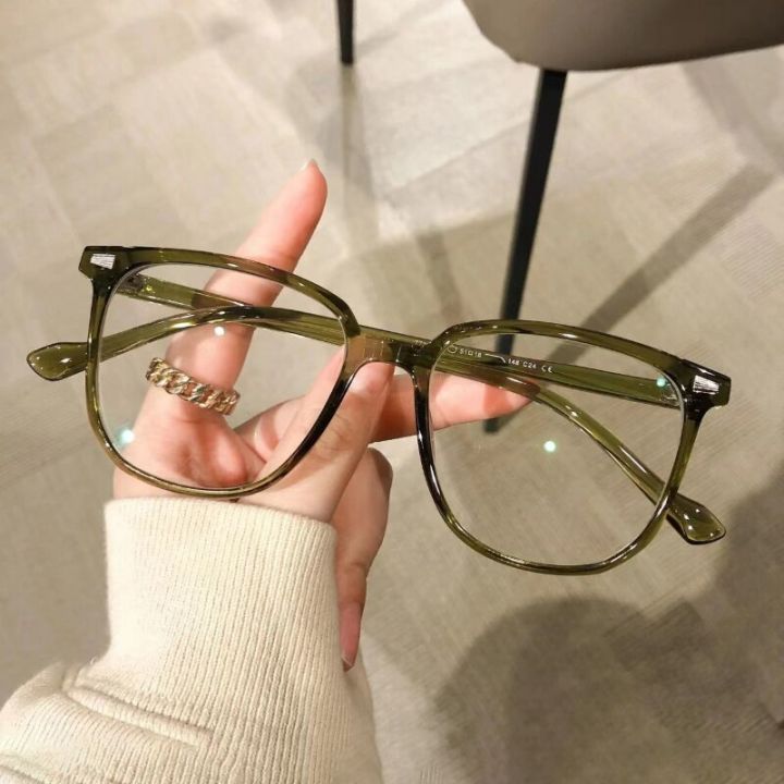 Retro%20Olive%20Green%20Brand%20Anti%20Blue%20Light%20Glasses%20Version%20for%20Men%20and%20Women%20Korean%20Fashion%20Plain%20Face%20Thin%20Square%20Eye%20Frame%20-%20Image%203