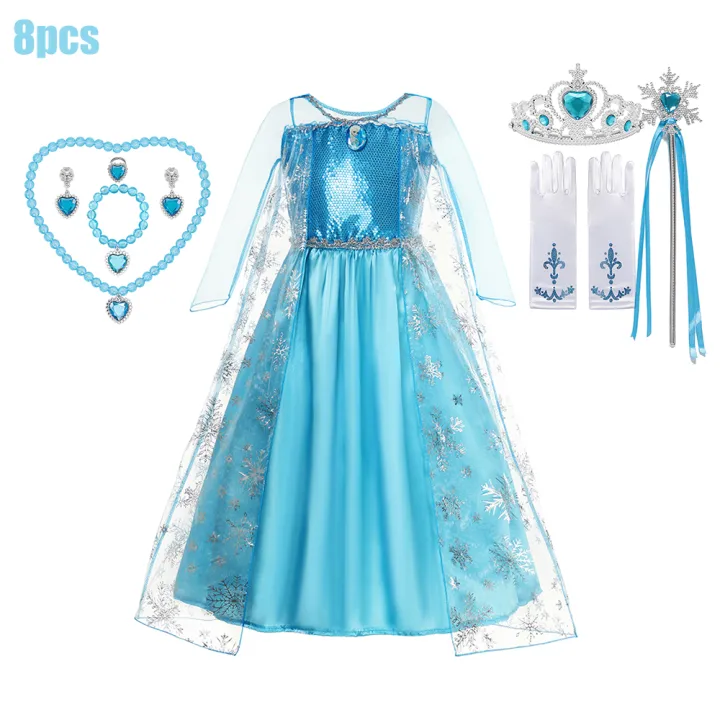 Disney%20Frozen%20Princess%20Elsa%20Costume%20For%20Girl%202024%20Carnival%20Party%20Snow%20Queen%20Luxury%20Cosplay%20Birthday%20Party%20Ball%20Gown%20Outfit%20Dress%20-%20Image%202