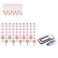 Qiunery Red Lantern LED Lights With 8 Modes Chinese Characters Garland Curtain Lunar New Year Decoration Spring Festival Decoration.