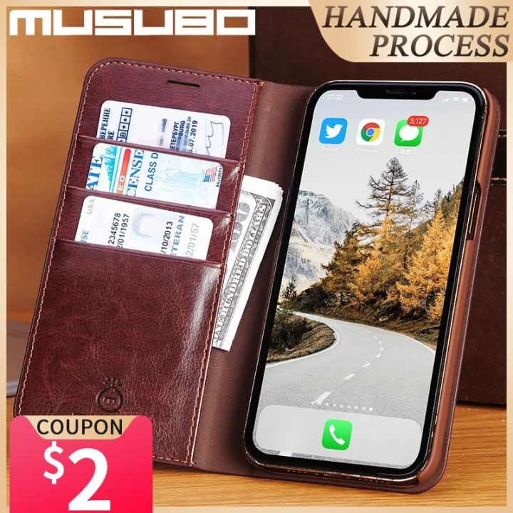 Musubo Genuine Leather Case For iPhone 12 Pro Max 11 Pro Xs Max XR - Main Image