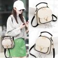 Korean Style Ladies Small Handbags 2022 New PU Leather Backpack Cute Women Soild Color Bag.