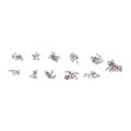 Computer Screw Assortment, Flat Head Replacement Carbon Steel M2 M2.5 M3 Computer Screws Kit with Screwdriver + Brush for Serviceman for Laptop. 