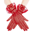 Full Finger Bow Lace Net Hand Gloves For Women's - Stylish Bow Lace Net Hand Gloves For Girl's & Women's. 