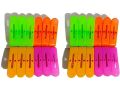 12pcs Multicolor Plastic Cloth Clips for Tie Dyeing - Garment Clips. 