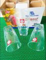 Crystal Clear transparent Beautiful unique design Water /Drinking /Coke / Sorbat/Milk/ Lassi/ premium glass Set 6 Pieces Model N96T. 