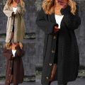 Sweater Cardigan Long Sleeve Loose Solid Color Sweater Cardigan. 