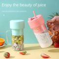 6 Blades Portable Juicer Electric Juicer with Straw Fruit Vegetables Automatic Smoothie Blender Kitchen Tool Food Processor Fitness Travel. 