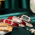New Elegant Square Ladies Quartz Watch Personality Small Green Watch Belt Fashion Ladies Watch. 