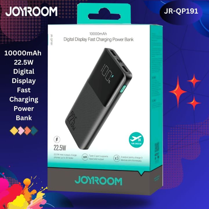 JOYROOM JR-QP191 10000mAh Power Bank 22.5W LED Display