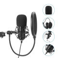 HXSJ Usb 192Khz/24Bit Podcast Re-cording Microphone Kit Professional Condenser Studio Broadcasting Mic With Stand Flat Head Microphone. 