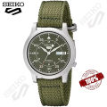 Original SEIKO SNK805 Automatic Stainless Steel Watch with Green Canvas Quartz Watch Fashion Casual Watch 5. 