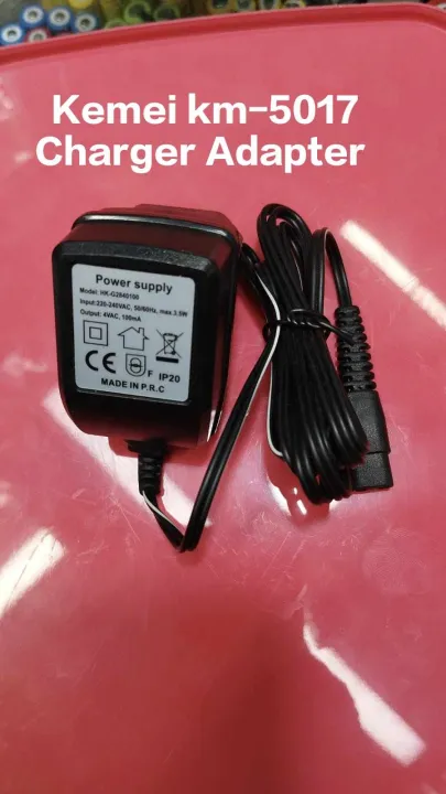 Kemei%20KM-5017%20Hair%20Clipper/Beard%20Trimmer-%20(%20Only%20Charger%20)%20%20Adapter%20-%20Image%202