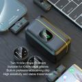 Baoer J6 Wireless Lavalier Microphone Magnetic Lapel Noise Reduction Microphones With Digital Display Charging Case For Recording Interview. 