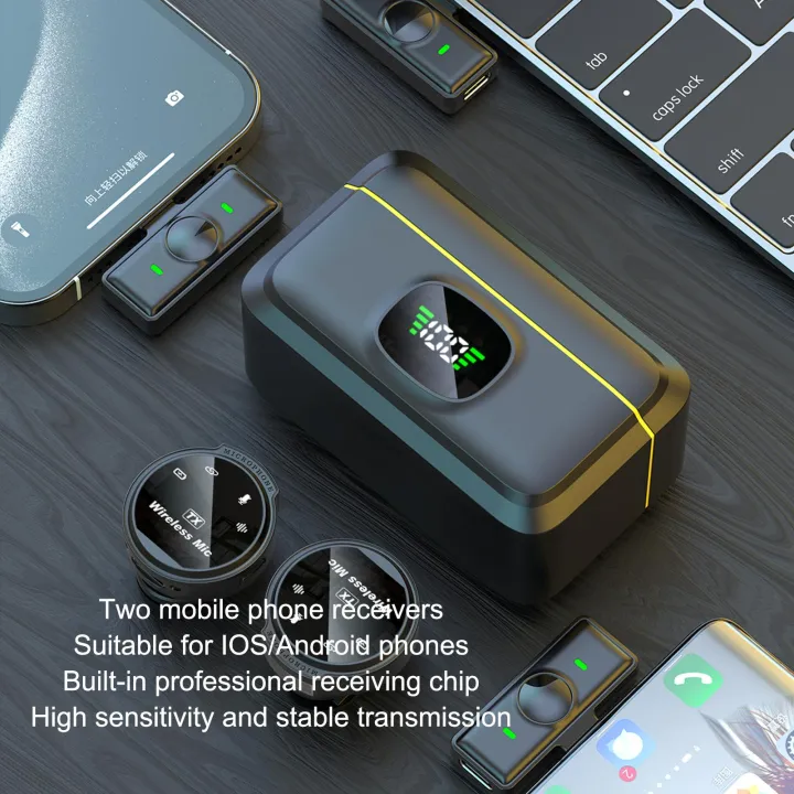 Baoer%20J6%20Wireless%20Lavalier%20Microphone%20Magnetic%20Lapel%20Noise%20Reduction%20Microphones%20With%20Digital%20Display%20Charging%20Case%20For%20Recording%20Interview%20-%20Image%205
