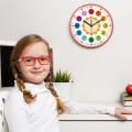 Teaching Clocks For Kids Teaching Child Wall Clock Time Learning Aids Decorative Wall Clocks For Children's Room Study Room KankongAgu. 