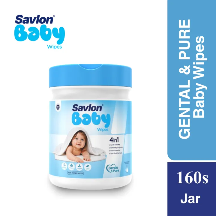 Savlon%20Gentle%20&%20Pure%20Baby%20Wet%20Wipes/Tissue%20160%20Pcs%20Jar%20-%20Image%202