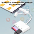 External Card Reader Shockproof 8Pin Type-Ccro USB 3.0 SD-Card TF External OTG Card Reader. 