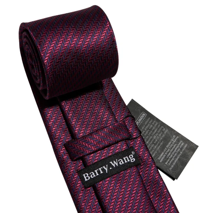 Red%20100%25%20Silk%20Novelty%20Tie%20Set%208.5cm%20Solid%20Woven%20Necktie%20Fashion%20Designers%20Barry.Wang%20Tie%20For%20Men%20Wedding%20Business%20LS-5028%20-%20Image%205