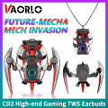 Original INVA CD-3 TWS Earbuds FUTURE-MECHA Armor Cool Trendy Mech In-Ear Wireless Bluetooth 5.3 Earphones HiFi Music ENC Gaming.