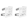 2X Universal Vertical Pole Mount Adapter, with 4 Loops, Wall Mounting Loop Bracket.