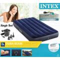 Intex Air Single Bed + Free Electric Pumper.