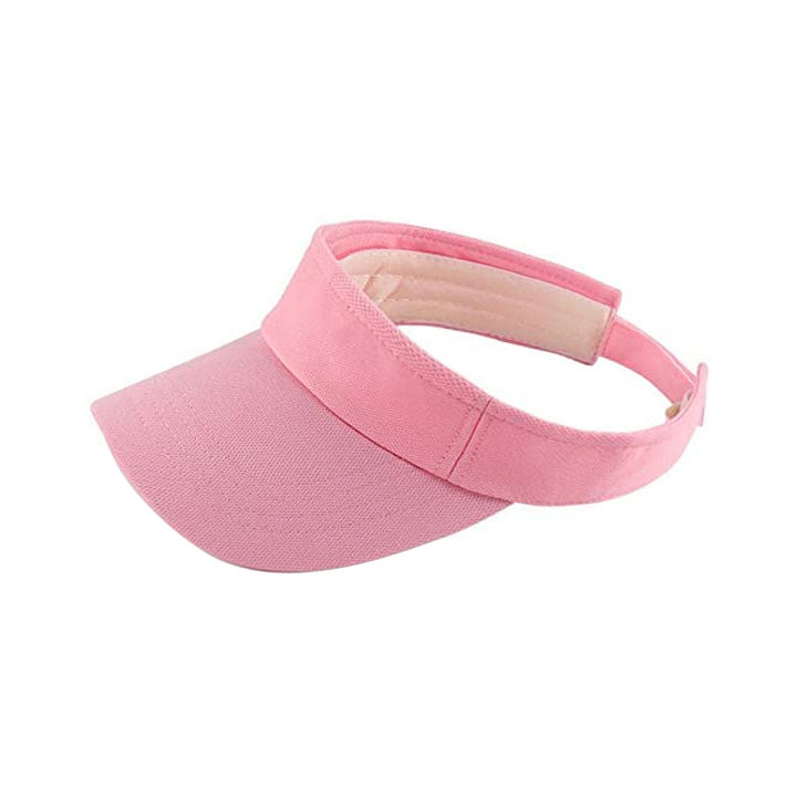 Men Women Sun Visor Cotton Sports Golf Tennis Headband Adjustable Cap Hat - Cap
