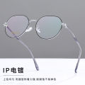 [ New ] Ultra-Light Plate Plain Glasses Rim Women in Wind IP Electroplating 6387 Retro Glasses Frame Mixed Batch glae. 
