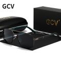 GCV 2021 Brand Classic Pilot Square Polarized Sunglasses Metal Frame Men's Driving Male Sun Glasses Eyewear UV Blocking Luxury. 
