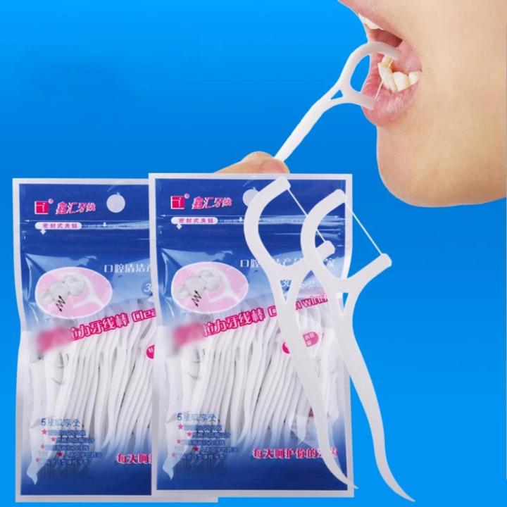 30-Piece Portable-Tension Floss Stick Toothpick Tooth Cleaner Tooth Cleaning Flat Thread Fine Tooth Suture.